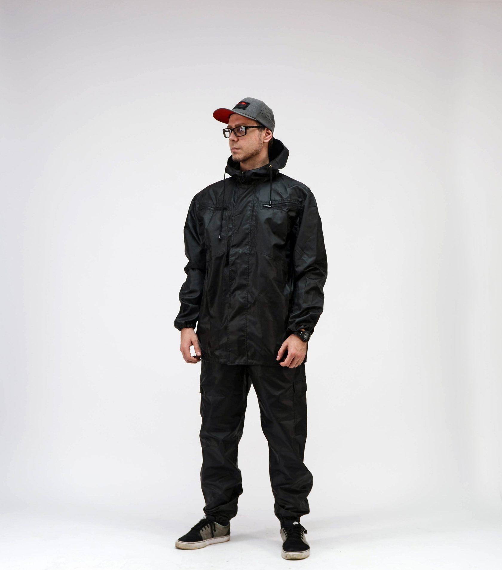 Комплект дождевик Grom черный брюки + куртка Комплект дождевик Grom черный брюки + куртка