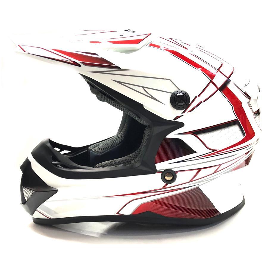 Шлем детский кроссовый ATAKI SC-15 Rift red/white